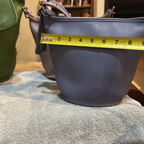 VINTAGE COACH MAGGIE DUFFLE CROSSBODY BAG PERIWINKLE BLUE 9019 USA - Picture 16 of 16